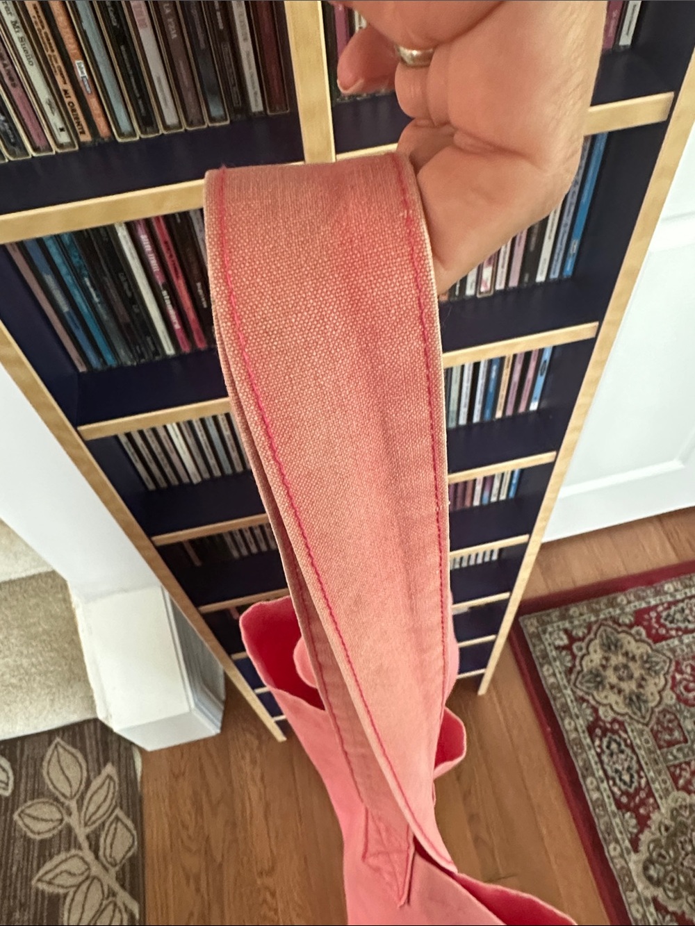 Esprit Coral-Pink Canvas Tote with Front Pocket vintage 1990’s- - Picture 4 of 5
